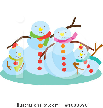 Royalty-Free (RF) Snowman Clipart Illustration by Cherie Reve - Stock Sample #1083696