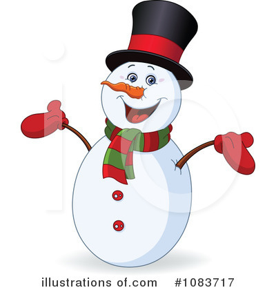 Royalty-Free (RF) Snowman Clipart Illustration by yayayoyo - Stock Sample #1083717
