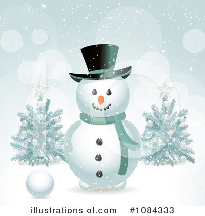 Royalty-Free (RF) Snowman Clipart Illustration by elaineitalia - Stock Sample #1084333