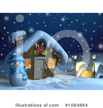 Royalty-Free (RF) Snowman Clipart Illustration by BNP Design Studio - Stock Sample #1084864
