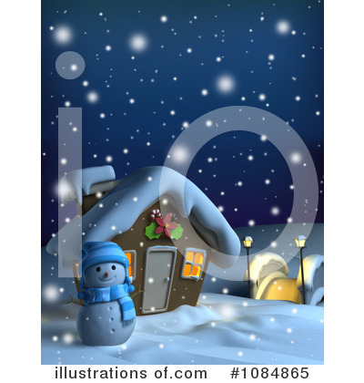 Royalty-Free (RF) Snowman Clipart Illustration by BNP Design Studio - Stock Sample #1084865