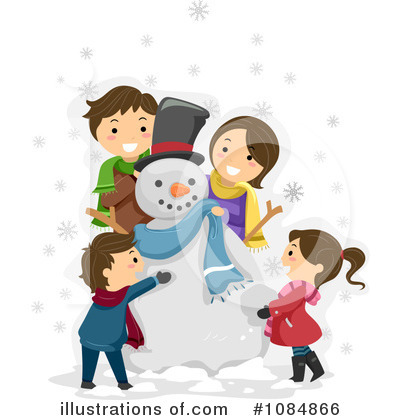 Royalty-Free (RF) Snowman Clipart Illustration by BNP Design Studio - Stock Sample #1084866