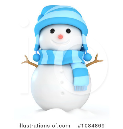 Royalty-Free (RF) Snowman Clipart Illustration by BNP Design Studio - Stock Sample #1084869