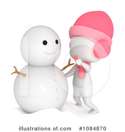 Royalty-Free (RF) Snowman Clipart Illustration by BNP Design Studio - Stock Sample #1084870