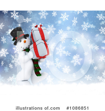 Royalty-Free (RF) Snowman Clipart Illustration by KJ Pargeter - Stock Sample #1086851