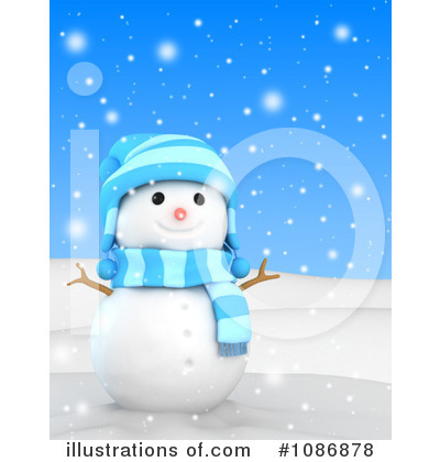 Royalty-Free (RF) Snowman Clipart Illustration by BNP Design Studio - Stock Sample #1086878