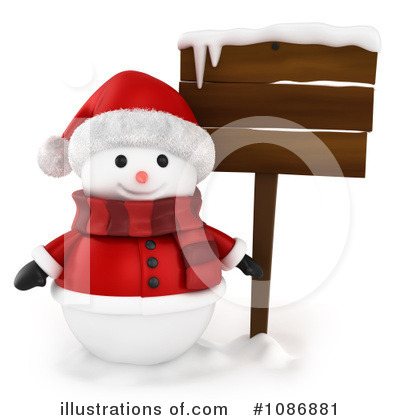 Royalty-Free (RF) Snowman Clipart Illustration by BNP Design Studio - Stock Sample #1086881