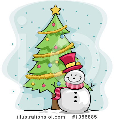 Royalty-Free (RF) Snowman Clipart Illustration by BNP Design Studio - Stock Sample #1086885