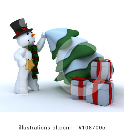 Royalty-Free (RF) Snowman Clipart Illustration by KJ Pargeter - Stock Sample #1087005
