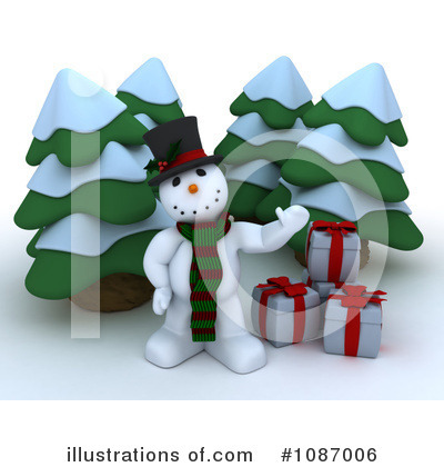 Royalty-Free (RF) Snowman Clipart Illustration by KJ Pargeter - Stock Sample #1087006