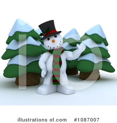 Royalty-Free (RF) Snowman Clipart Illustration by KJ Pargeter - Stock Sample #1087007