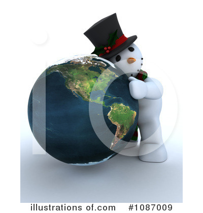Royalty-Free (RF) Snowman Clipart Illustration by KJ Pargeter - Stock Sample #1087009