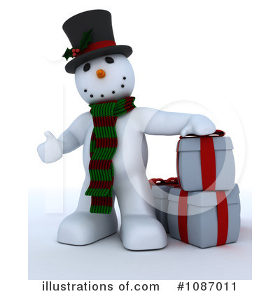 Royalty-Free (RF) Snowman Clipart Illustration by KJ Pargeter - Stock Sample #1087011