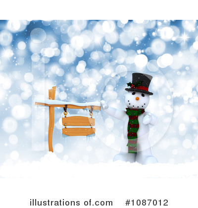 Royalty-Free (RF) Snowman Clipart Illustration by KJ Pargeter - Stock Sample #1087012