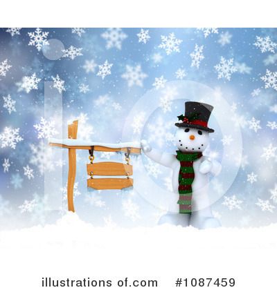 Royalty-Free (RF) Snowman Clipart Illustration by KJ Pargeter - Stock Sample #1087459