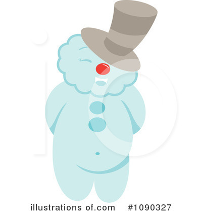 Royalty-Free (RF) Snowman Clipart Illustration by Cherie Reve - Stock Sample #1090327