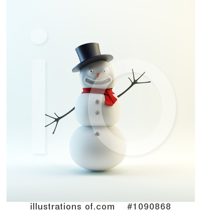 Royalty-Free (RF) Snowman Clipart Illustration by Mopic - Stock Sample #1090868