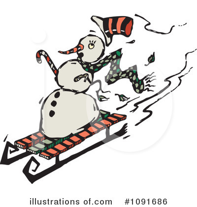 Snowman Clipart #1091686 by Steve Klinkel