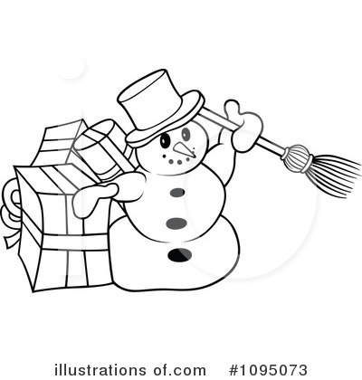 Royalty-Free (RF) Snowman Clipart Illustration by dero - Stock Sample #1095073