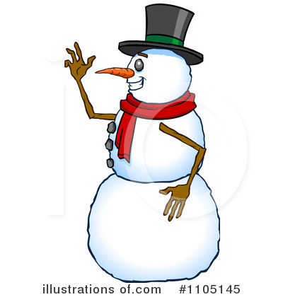 Royalty-Free (RF) Snowman Clipart Illustration by Cartoon Solutions - Stock Sample #1105145