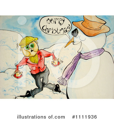 Royalty-Free (RF) Snowman Clipart Illustration by Prawny - Stock Sample #1111936
