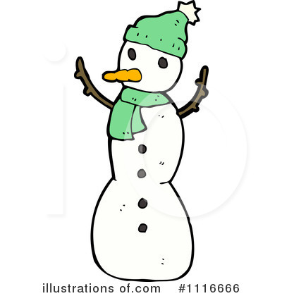 Royalty-Free (RF) Snowman Clipart Illustration by lineartestpilot - Stock Sample #1116666