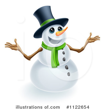 Royalty-Free (RF) Snowman Clipart Illustration by AtStockIllustration - Stock Sample #1122654