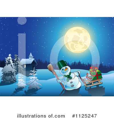 Royalty-Free (RF) Snowman Clipart Illustration by dero - Stock Sample #1125247