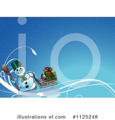 Royalty-Free (RF) Snowman Clipart Illustration by dero - Stock Sample #1125248