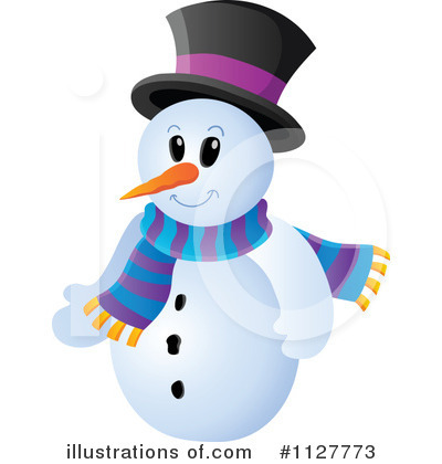 Royalty-Free (RF) Snowman Clipart Illustration by visekart - Stock Sample #1127773