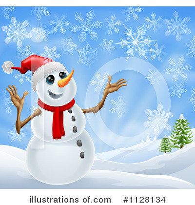 Royalty-Free (RF) Snowman Clipart Illustration by AtStockIllustration - Stock Sample #1128134