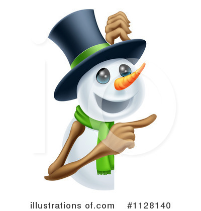 Royalty-Free (RF) Snowman Clipart Illustration by AtStockIllustration - Stock Sample #1128140