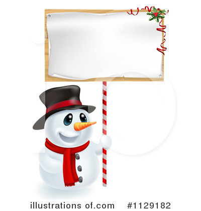 Royalty-Free (RF) Snowman Clipart Illustration by AtStockIllustration - Stock Sample #1129182