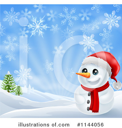 Royalty-Free (RF) Snowman Clipart Illustration by AtStockIllustration - Stock Sample #1144056