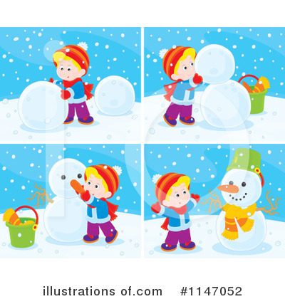 Royalty-Free (RF) Snowman Clipart Illustration by Alex Bannykh - Stock Sample #1147052