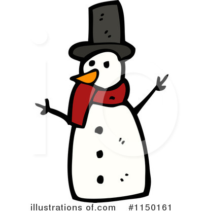 Royalty-Free (RF) Snowman Clipart Illustration by lineartestpilot - Stock Sample #1150161