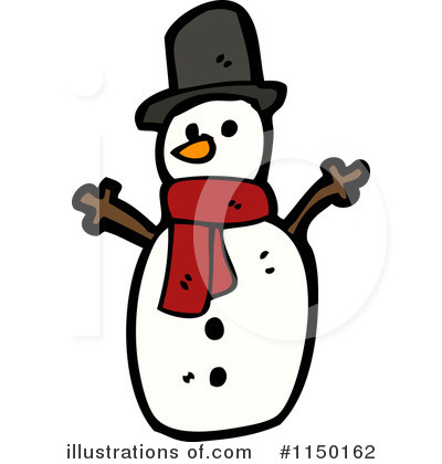 Royalty-Free (RF) Snowman Clipart Illustration by lineartestpilot - Stock Sample #1150162