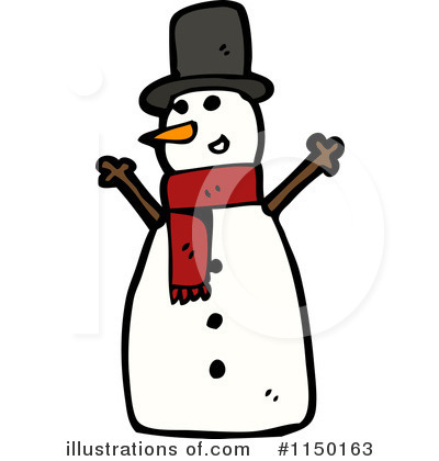 Royalty-Free (RF) Snowman Clipart Illustration by lineartestpilot - Stock Sample #1150163