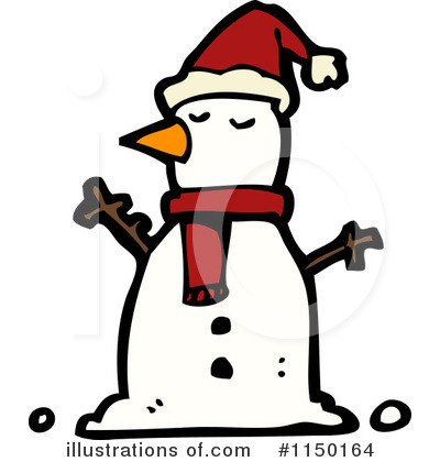 Royalty-Free (RF) Snowman Clipart Illustration by lineartestpilot - Stock Sample #1150164