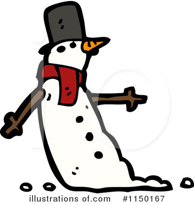 Royalty-Free (RF) Snowman Clipart Illustration by lineartestpilot - Stock Sample #1150167