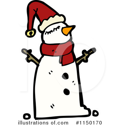 Royalty-Free (RF) Snowman Clipart Illustration by lineartestpilot - Stock Sample #1150170