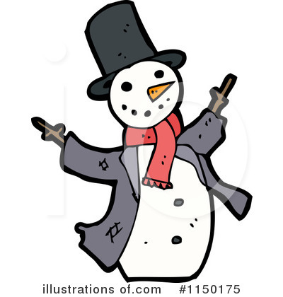 Royalty-Free (RF) Snowman Clipart Illustration by lineartestpilot - Stock Sample #1150175