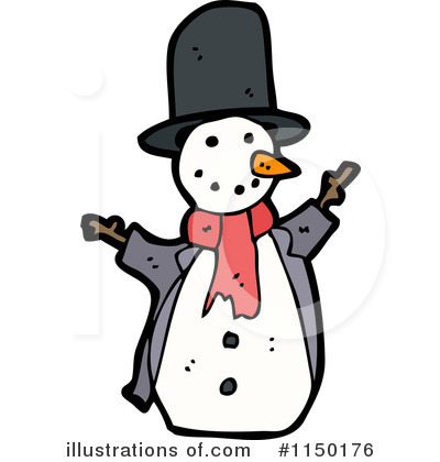 Royalty-Free (RF) Snowman Clipart Illustration by lineartestpilot - Stock Sample #1150176