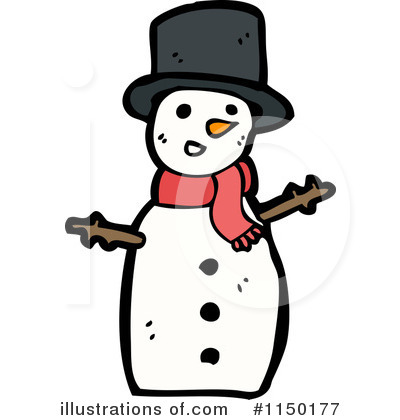 Royalty-Free (RF) Snowman Clipart Illustration by lineartestpilot - Stock Sample #1150177