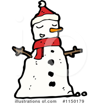 Royalty-Free (RF) Snowman Clipart Illustration by lineartestpilot - Stock Sample #1150179