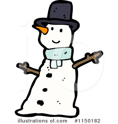 Royalty-Free (RF) Snowman Clipart Illustration by lineartestpilot - Stock Sample #1150182