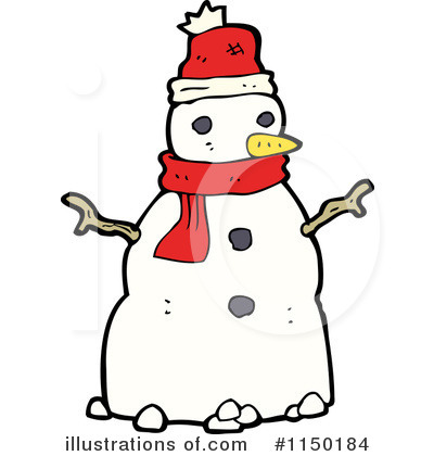 Royalty-Free (RF) Snowman Clipart Illustration by lineartestpilot - Stock Sample #1150184