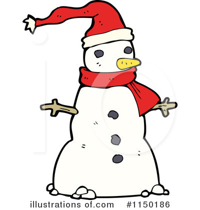 Royalty-Free (RF) Snowman Clipart Illustration by lineartestpilot - Stock Sample #1150186