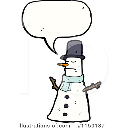 Royalty-Free (RF) Snowman Clipart Illustration by lineartestpilot - Stock Sample #1150187