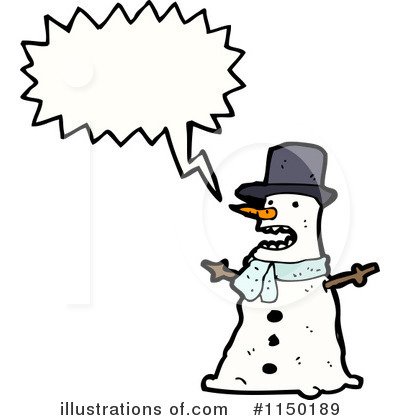 Royalty-Free (RF) Snowman Clipart Illustration by lineartestpilot - Stock Sample #1150189